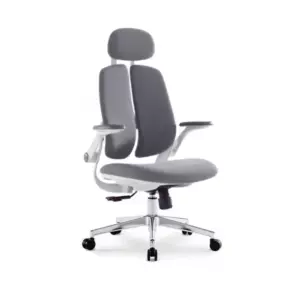 Кресло SitUp KWIN (Квин) White Chrome (ткань Grey/Grey)