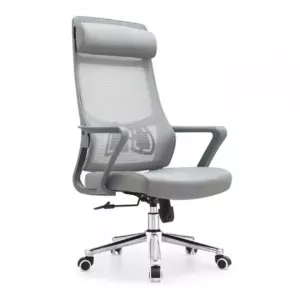 Кресло SitUp AURA (Аура) Grey Chrome (сетка Grey/Grey)