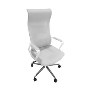 Кресло SitUp Record (Рекорд) WHITE chrome (Light Grey)